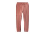 A pair of plain pink leggings for children, made from a soft, stretchy fabric.
