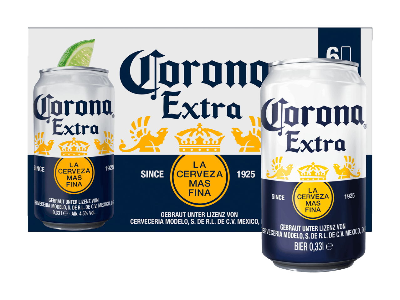 Corona Extra Bier: 12er-Pack Dosen.