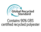 90% GRS certified recycled polyester