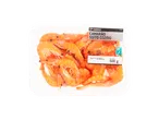 Embalagem de camarão cozido (tamanho 50/70) com 500g, pronto a comer.
