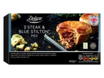 Deluxe 2 Steak & Blue Stilton Pies with British beef and Stilton cheese in a ruby port gravy.