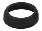 Black silicone ring, possibly a wedding band or a protective cover, on a white background.