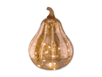 Goldene Birnen-Kürbis-Dekoration mit Lichtern