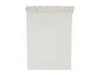 White knitted blanket with fringe