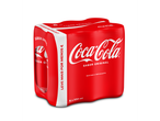 Six latas de Coca-Cola Original.