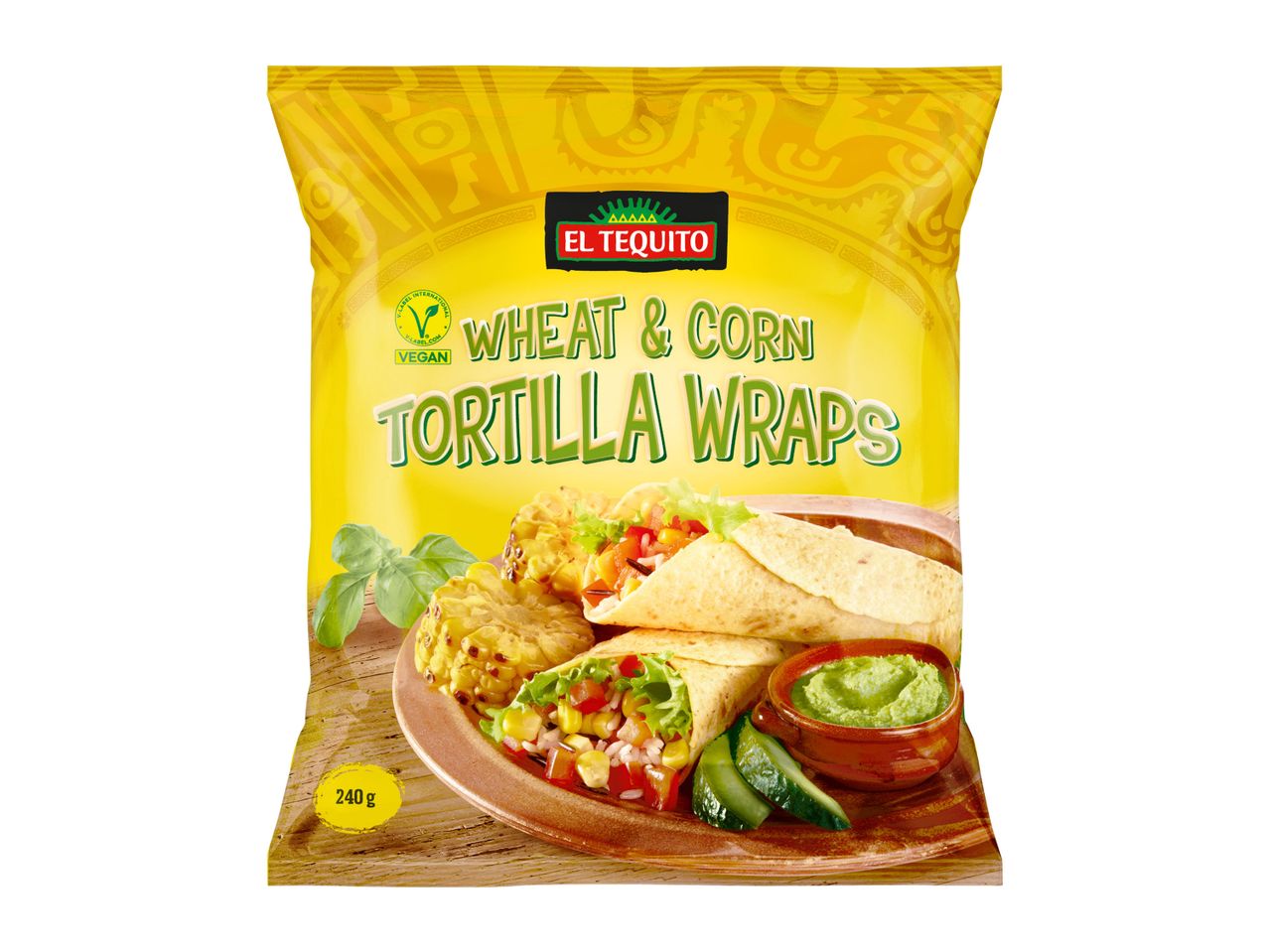 A bag of Sainsbury's Wheat & Corn Tortilla Wraps.