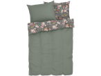 Lenjerie de pat LIVARNO home din microfibră satinată, cu model floral și fazani