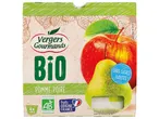 Compote pomme poire Vergers Gourmands Bio, fruits de France.