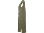 Rochie lungă, verde măslin, cu detaliu nod.