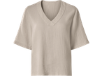 Top de muselină ESMARA pentru femei cu decolteu în V, bej