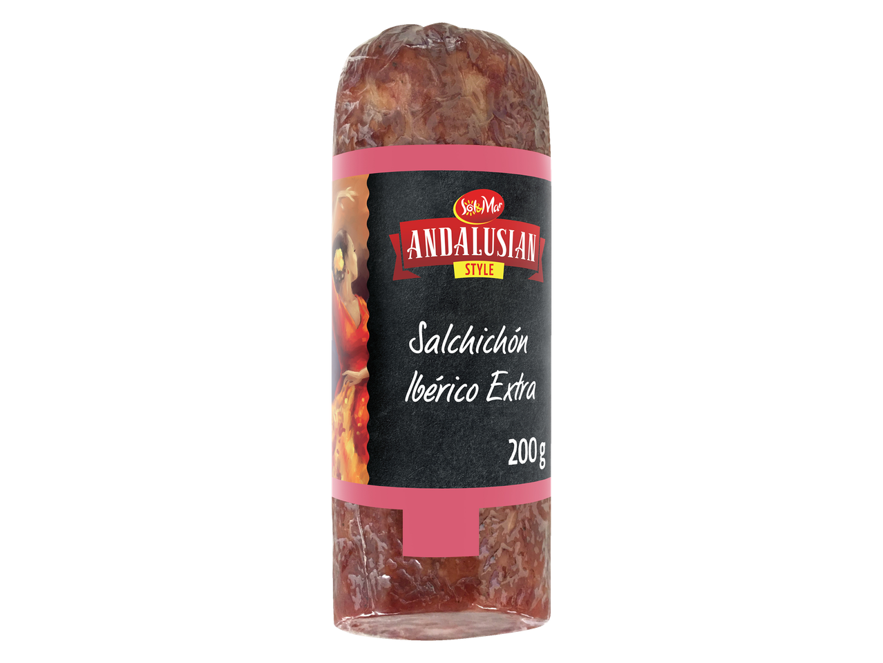 Sol&Mar  Колбас по испанска рецепта Салчичон Ibérico Extra, 200 g/опаковка.
