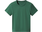 Lupilu Kids' T-Shirt in dark green, short-sleeved with a round neck.