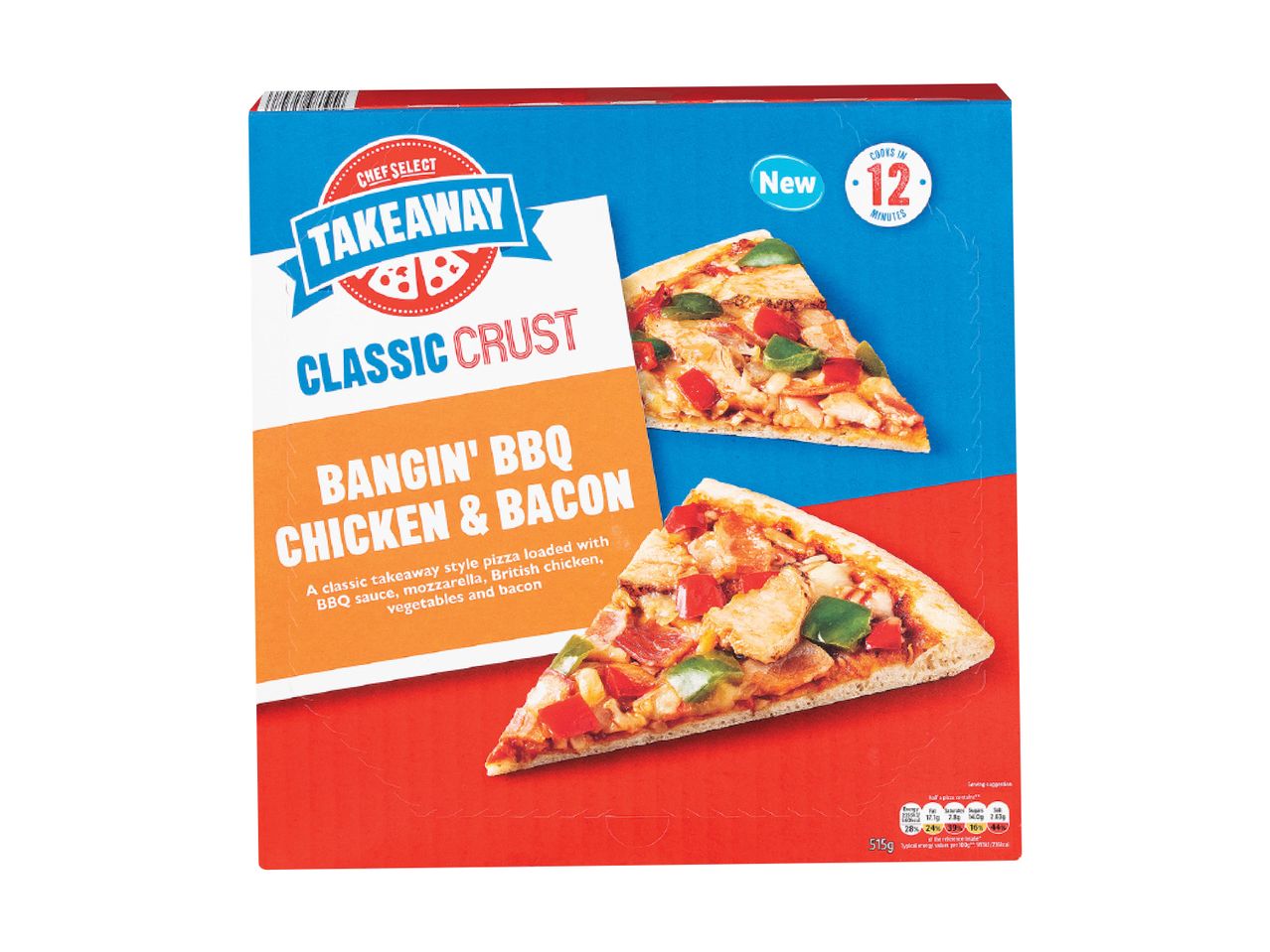 Go to full screen view: Chef Select Classic Crust BBQ Chicken and Bacon Pizza - Image 1