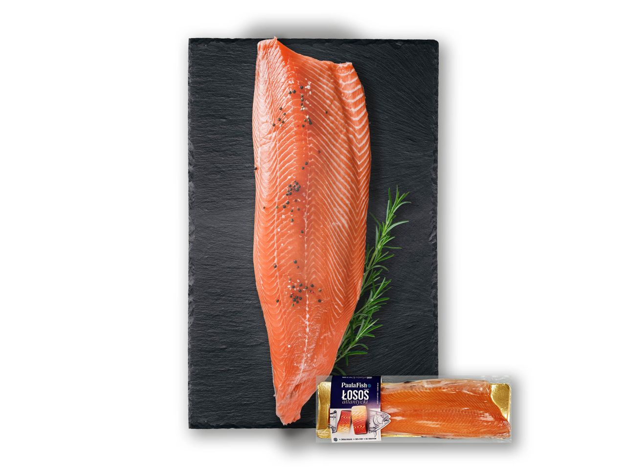 Łosoś, filet ze skórą, XXL