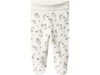 Baby footed leggings with a bunny and flower print.