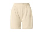 Beige shorts med høj talje og læg.