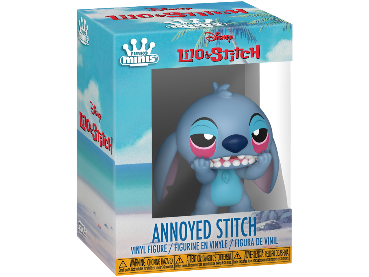 Funko Minis Lilo & Stitch 'Annoyed Stitch' vinylfiguur in verpakking.