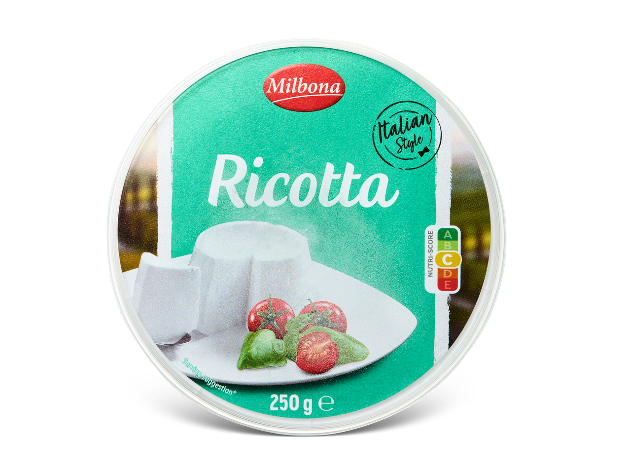Milbona ricotta kaas, Italiaanse stijl, 250g.