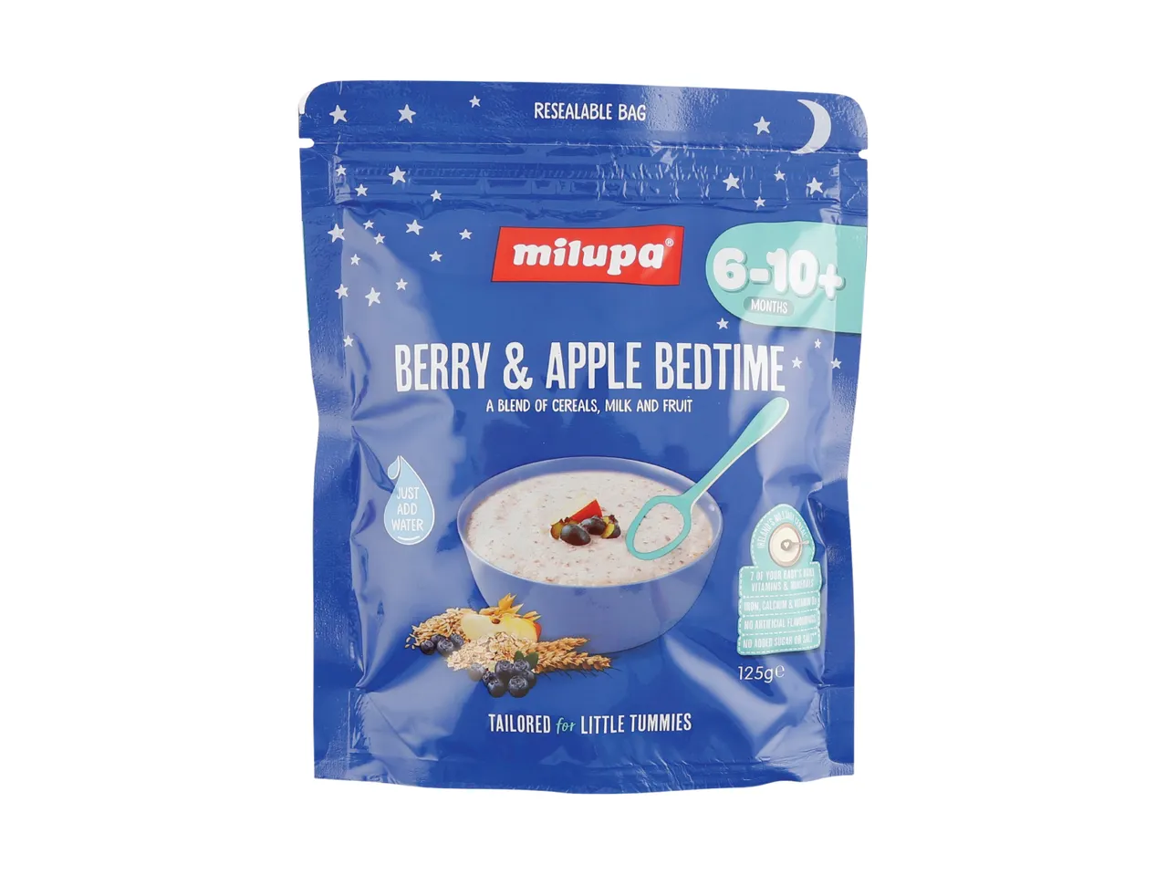 Milupa Berry & Apple Bedtime cereal for babies 6-10+ months