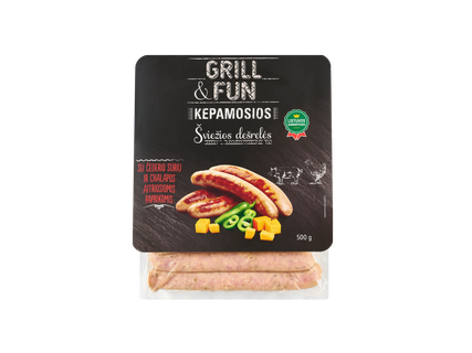 Šviežios dešrelės su čederio sūriu ir Chalapos paprikomis, 1 kg