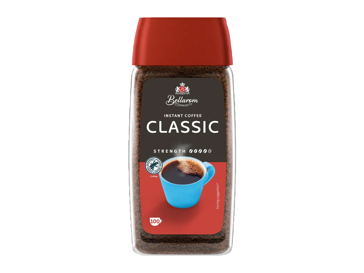 Tegla instant kafe Bellarom Classic, jačine pet od pet.