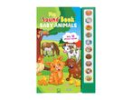 Children's sound book with baby animals and 10 animal sounds, featuring a cat, dog, and chicks.