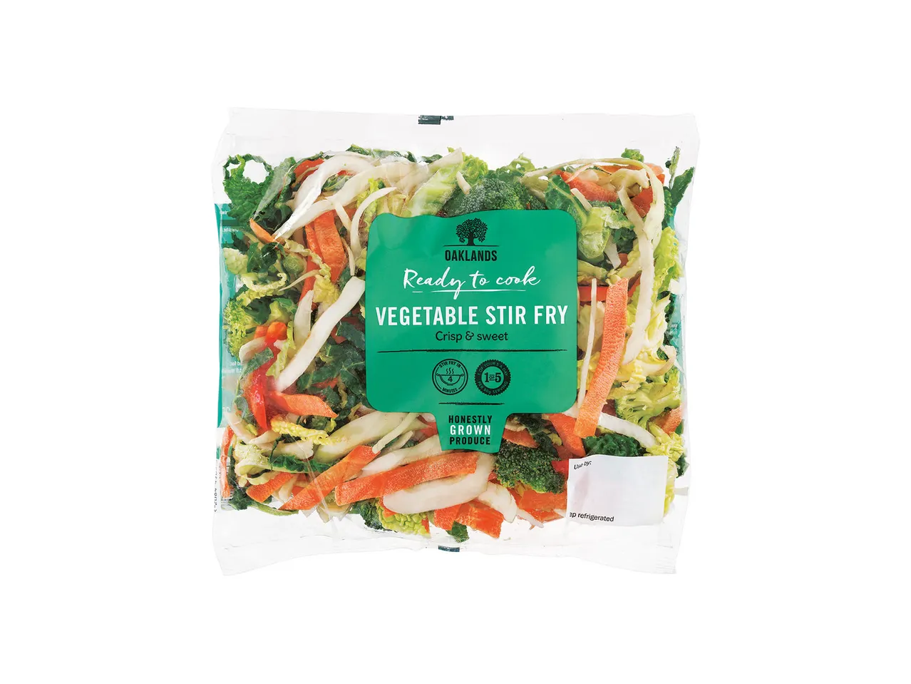 Oaklands: Ready-to-cook vegetable stir-fry.