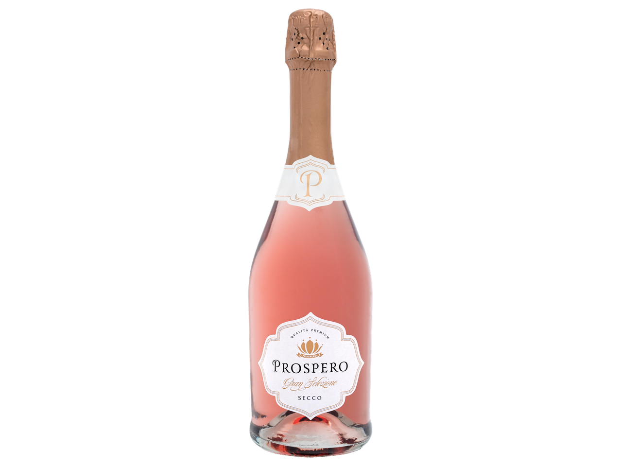 Бутилка розово пенливо вино Prospero Gran Selezione Secco.