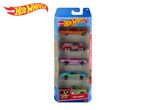 Hot Wheels HW Flames 5-pack featuring five collectible die-cast cars with flame designs.