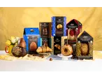 A variety of chocolate Easter eggs and chocolate-shaped treats, including doughnuts and croissants.