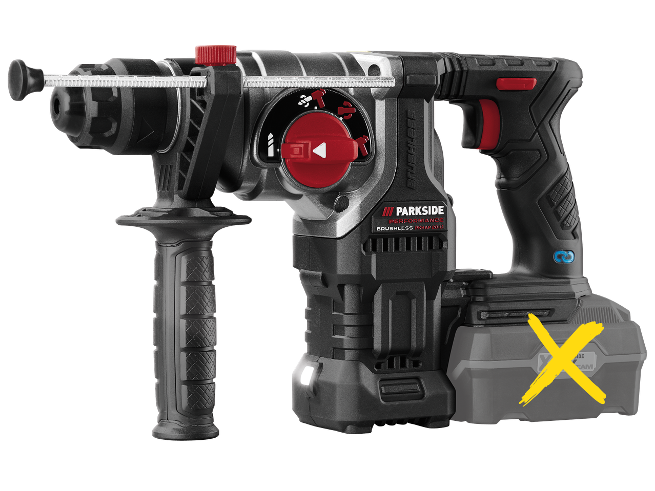 Акумулаторен перфоратор Parkside Performance с батерия и дръжка