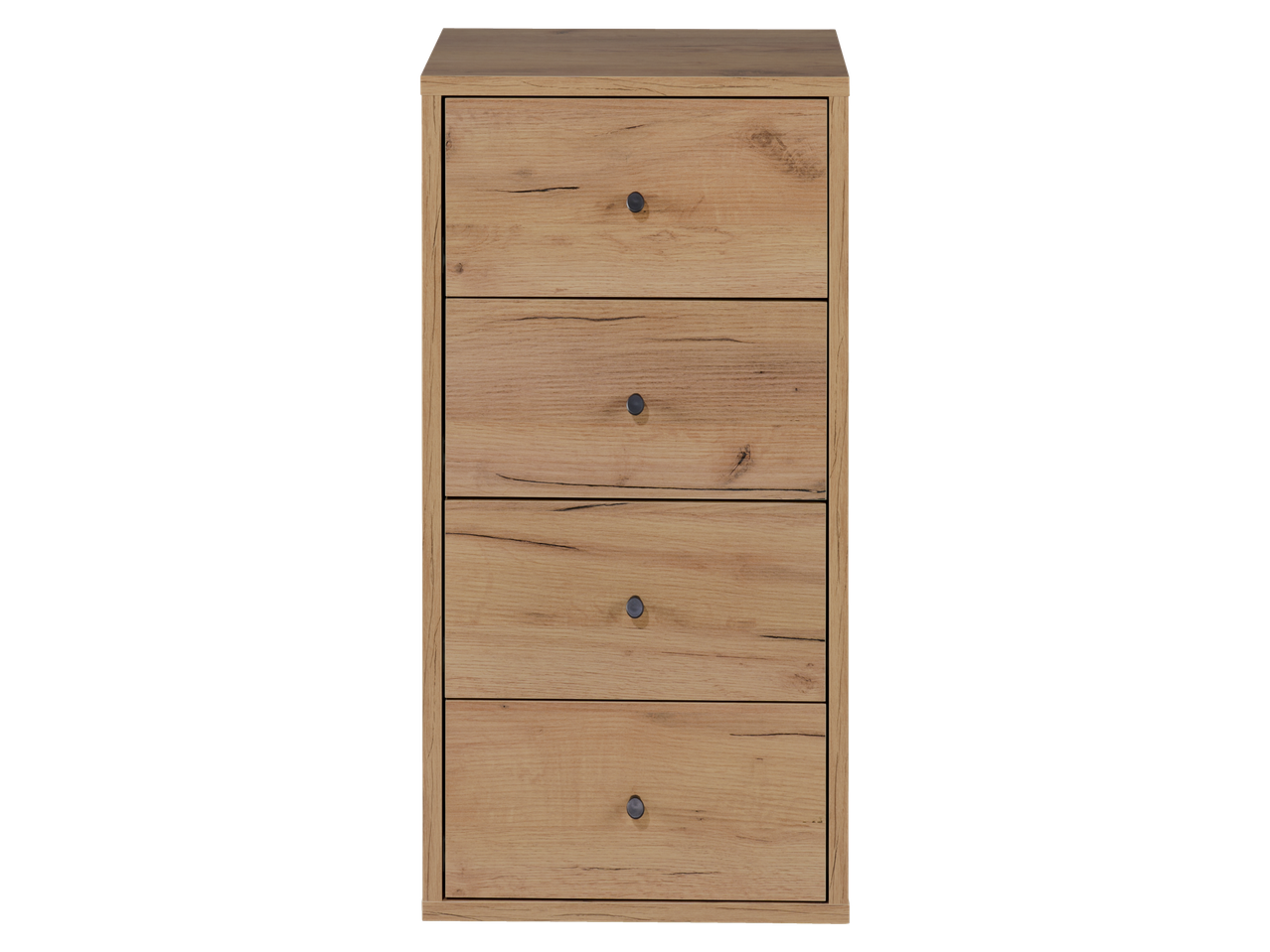 Livarno kumode ar četrām ozolkoka atvilktnēm.