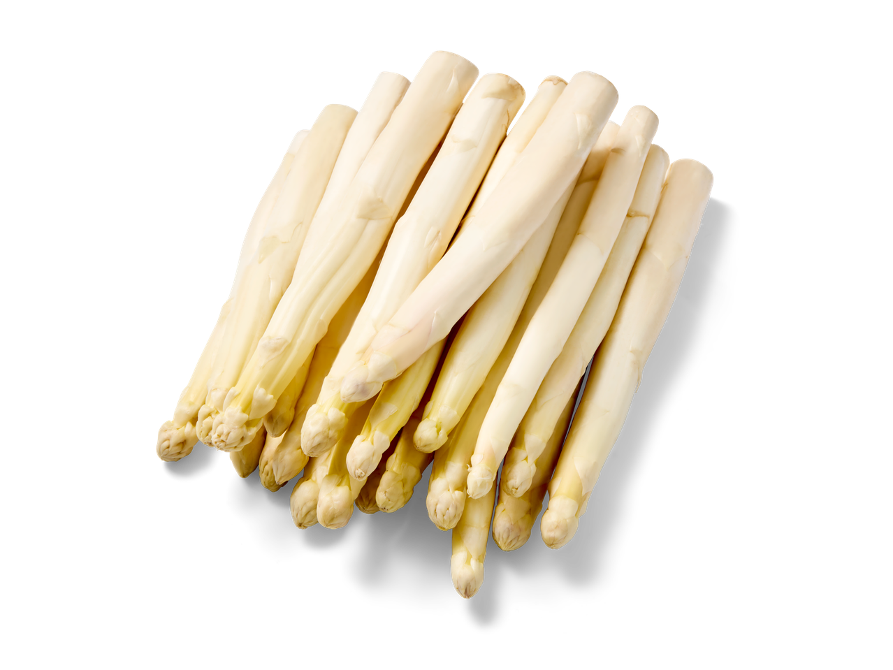 Een bos witte asperges.