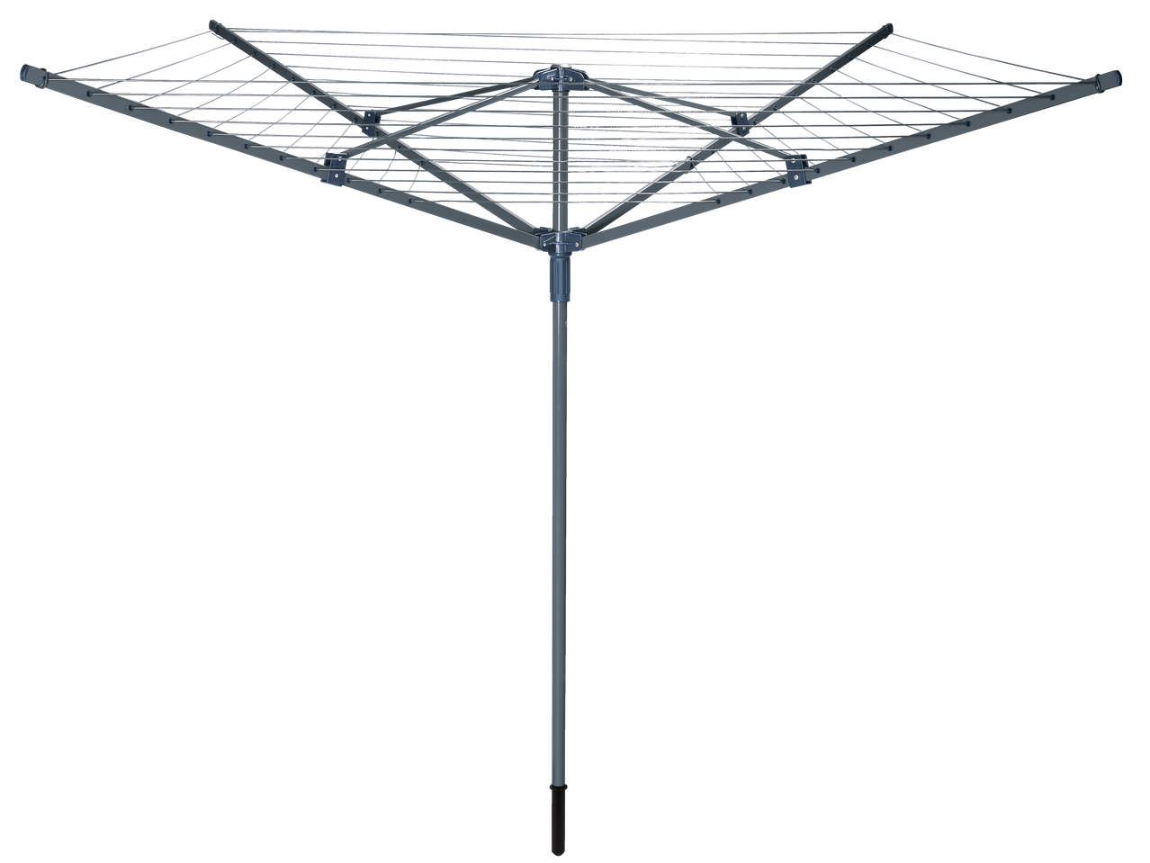 W5 siva rotaciona sušilica za veš sa šipkama i kanapima.