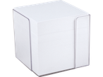 Bloc de notițe într-un suport transparent.