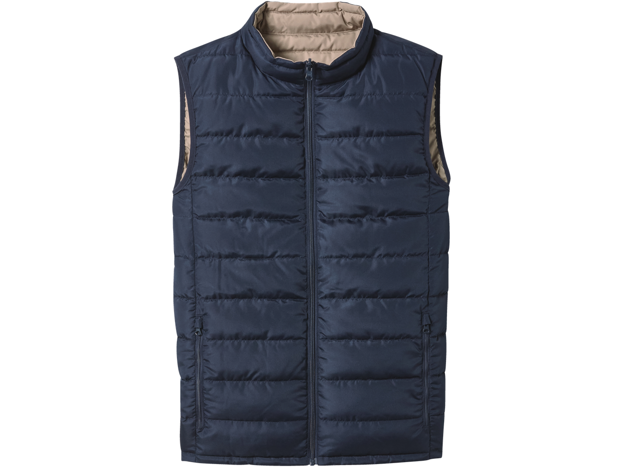 Esmara meeste pööratav tepitud vest, tumesinine ja beež