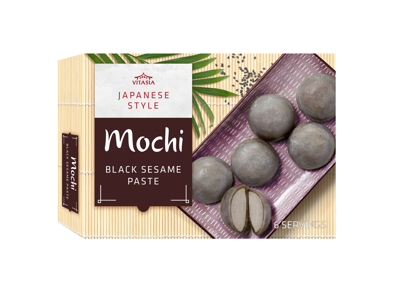 Vitasia Jaapani stiilis Mochi musta seesami pastaga, 6 portsjonit.