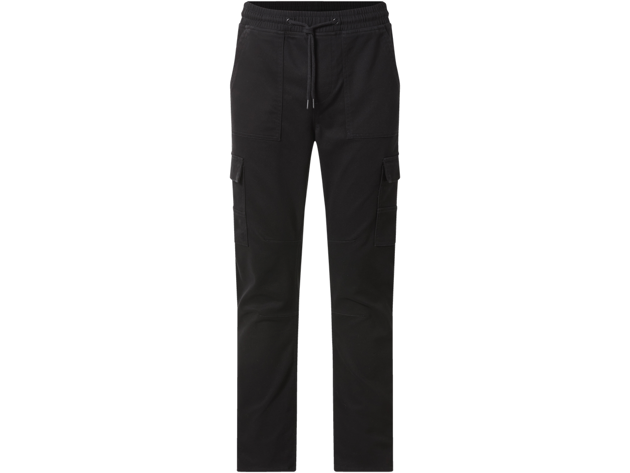 Esmara Men juodos vyriškos krovininės kelnės su raišteliu