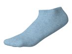 Light blue ankle sock with a ribbed texture, shown on a white background.