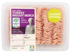 Lidl 100% Irish Turkey Breast Mince, 400g, with a 'Leaner Option' label and Bord Bia Quality Assurance.