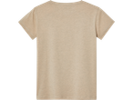 Tricou bej cu mâneci scurte.