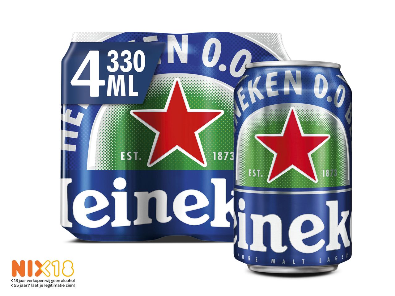 Ga naar volledige schermweergave: Heineken 0.0% 4-pack - afbeelding 1