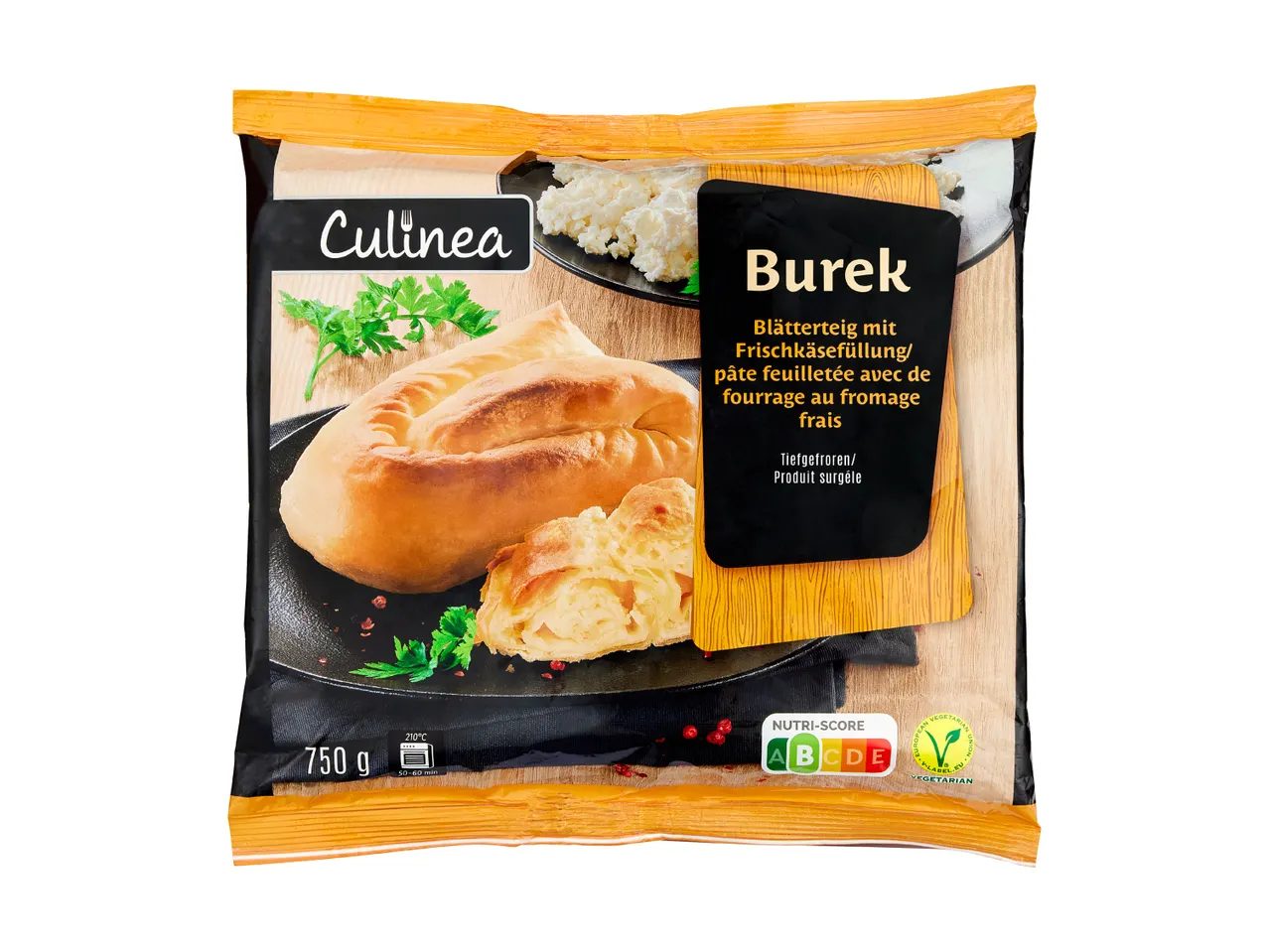 Pâtisserie surgelée Culina : un burek au fromage.