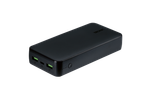 Melna TRONIC power banka ar USB un USB-C portiem.