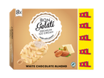 Picolés Bon Gelati XXL, chocolate branco e amêndoas.