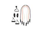Conjunto de bandas de resistência Crivit com pegas e tiras de tornozelo.