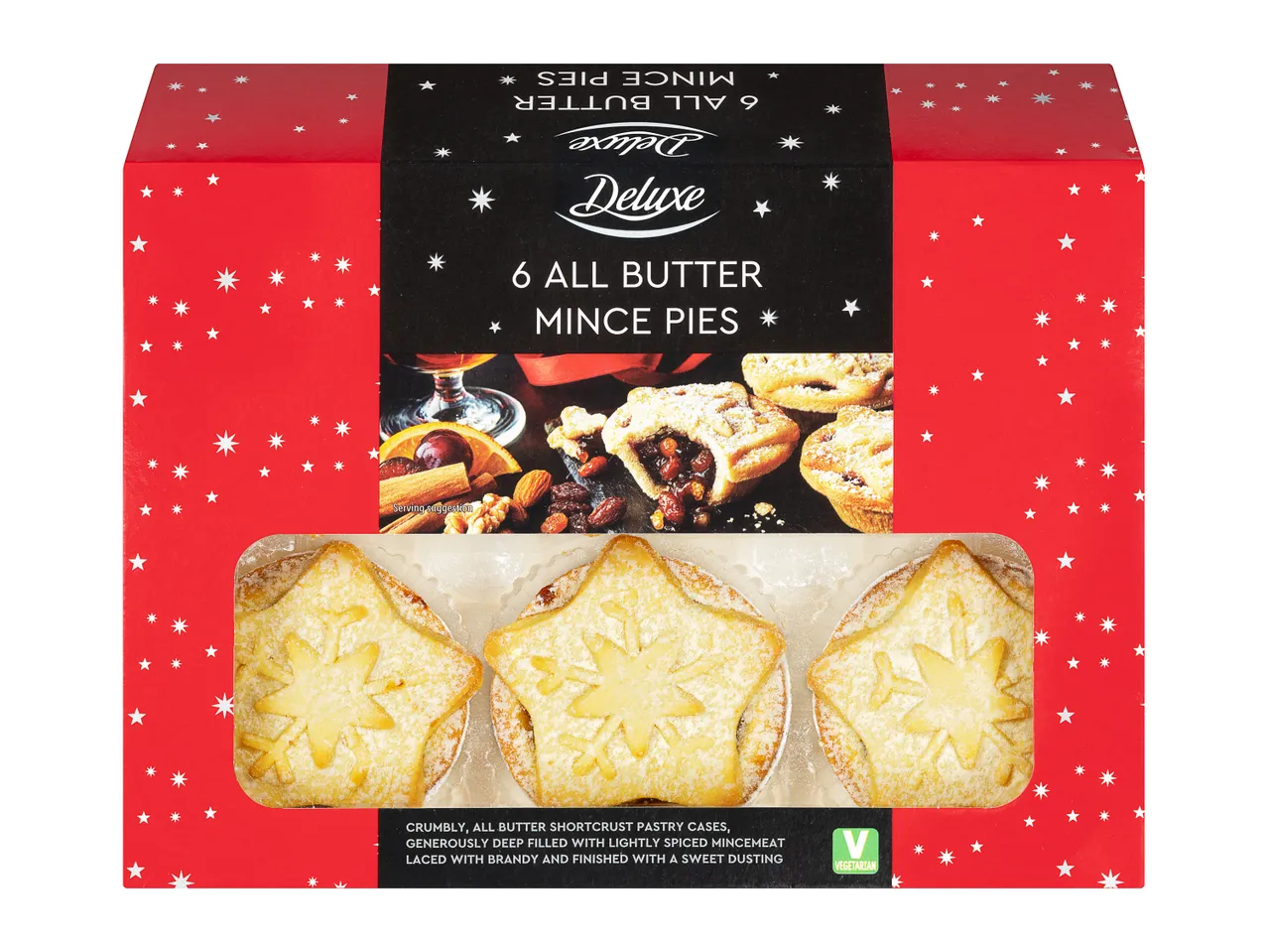 Go to full screen view: Deluxe All Butter Mince Pies - 6 pack - Image 1