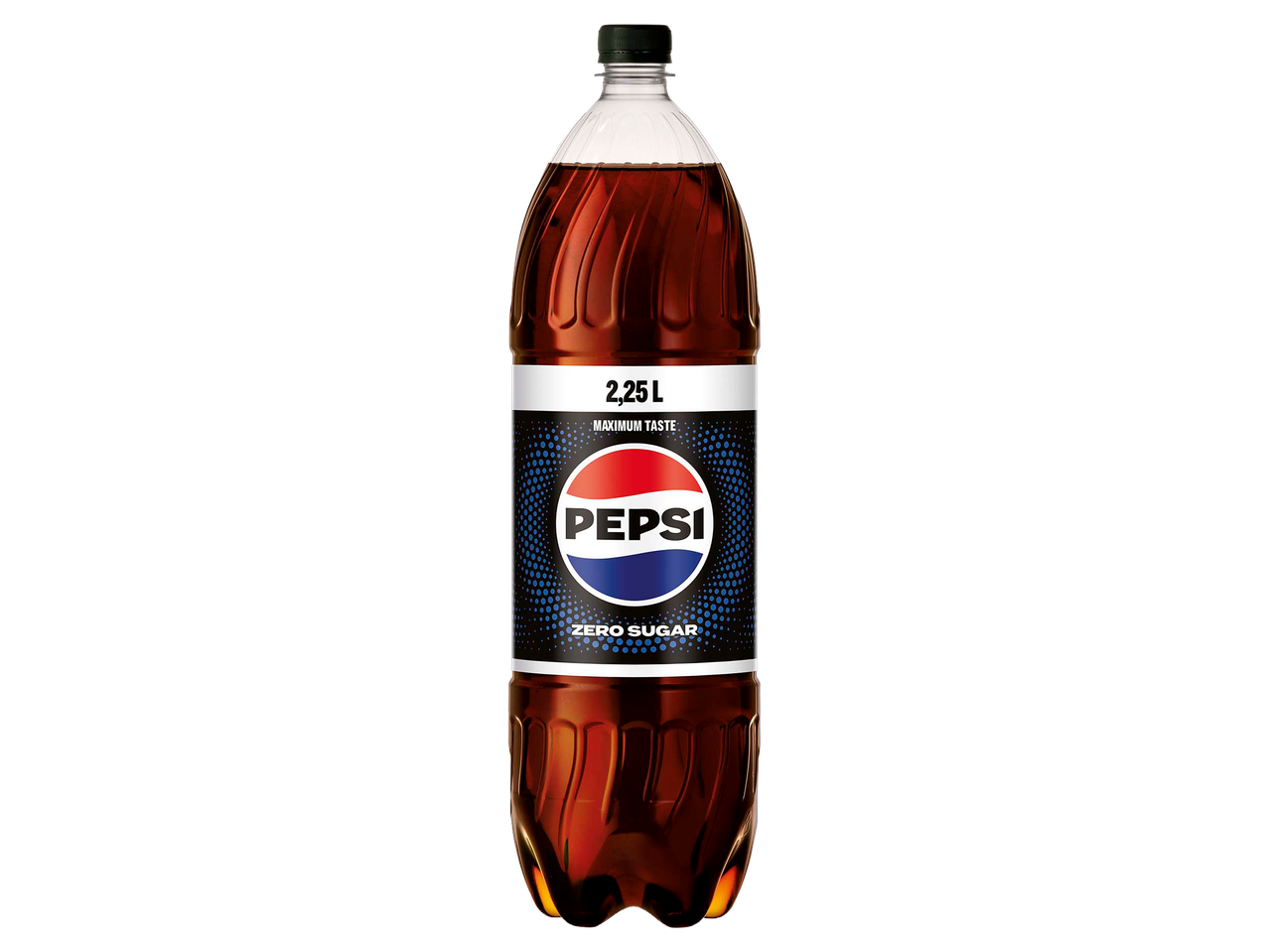 2,25 literes cukormentes kóla műanyag palackban.