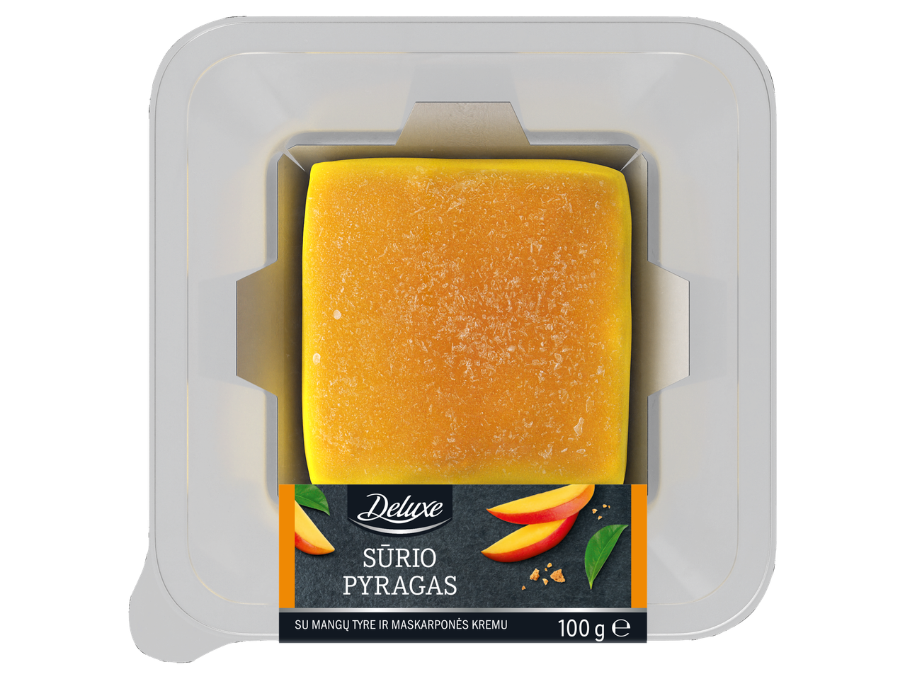 Deluxe sūrio pyragas su mangų tyre ir maskarponės kremu, 100g