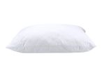 White quilted pillow with a subtle wave pattern, isolated on a white background.